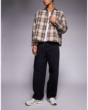 River Island baggy Washed Jeans - Black