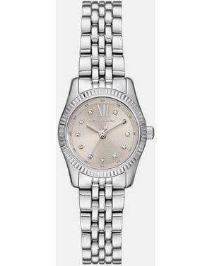 Michael Kors Lexington Three-Hand, Stainless Steel Watch - White