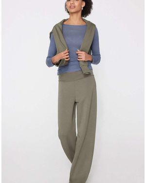 Tezenis Soft Touch Palazzo Trousers - Green