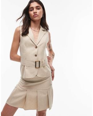Résumé Resume Belt Up Longline Waistcoat - Natural