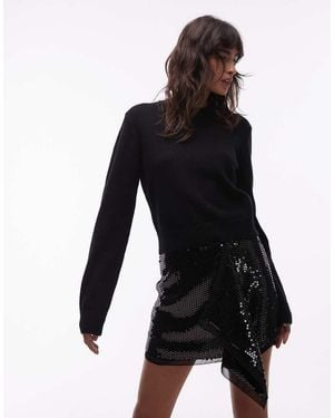 AllSaints Fonsie Embellished Mini Skirt - Black