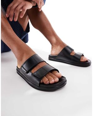 Jack & Jones Real Leather Strap Sandal - White