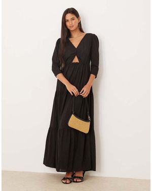 Glamorous Cut Out Midi Dress - Black