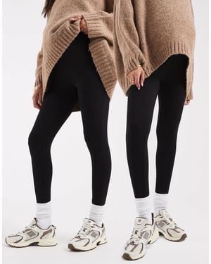 ASOS Asos Design Maternity 2 Pack leggings - Black