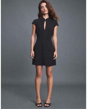 Stradivarius Kurzes kleid mit stehkragen - Blau