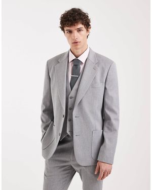 ASOS – eng geschnittene anzugjacke - Grau