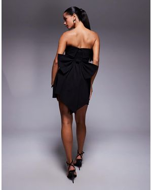 TFNC London Bandeau Bow Back Mini Dress - Blue