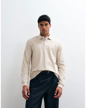 ARKET Sweat-shirt en coton pur à col v - clair - Blanc