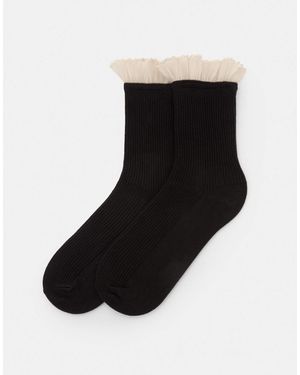 Pull&Bear – chiffon-socken - Schwarz
