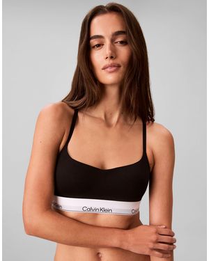 Calvin Klein Icon Cotton Modal Lightly Lined Bralette - Black