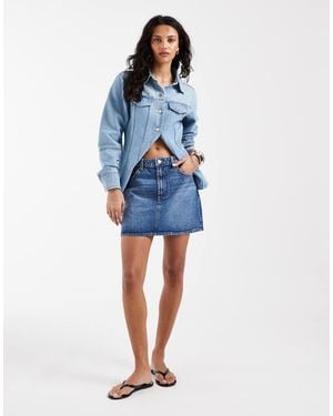 ASOS High Waisted Mini Skirt - Blue