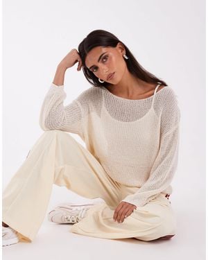 ASOS Pointelle-pullover - Natur