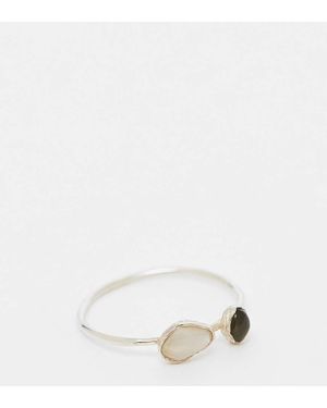 Kingsley Ryan Ring Met Dubbele Steen - Naturel