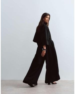 ARRANGE Broek Met Wijde Pijpen Co-Ord Set - Zwart