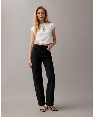 ASOS Comfort Stretch Straight Leg Jeans - Black