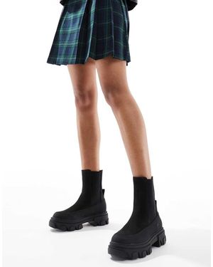 ONLY Botas Negras Sin Cierres Con Suela Gruesa De - Negro