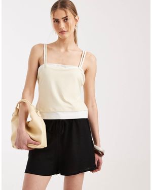 ASOS – shorts aus leinenmix - Natur