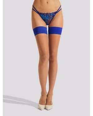 Ann Summers Plain Top Hold Ups - Blue