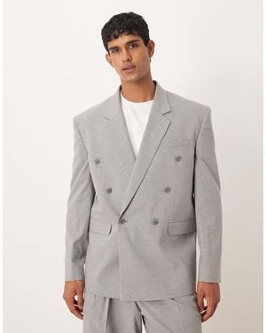 ASOS Relaxed Boxy Suit Jacket - Grey