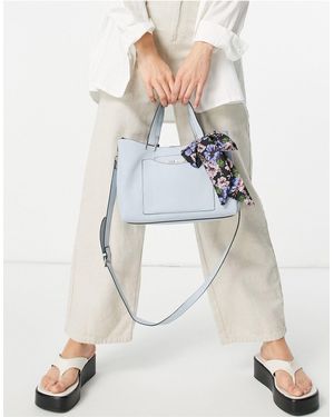 Steve Madden Parker Tote Bag With Scarf Tie - Blue