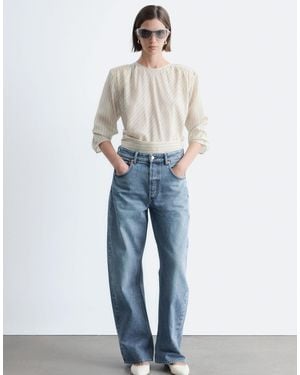 & Other Stories High Waist Wide Leg Jeans With Turn Ups - Blue
