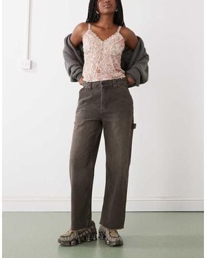 Vans Pantalones Gris Efecto Tintado Emily De - Multicolor