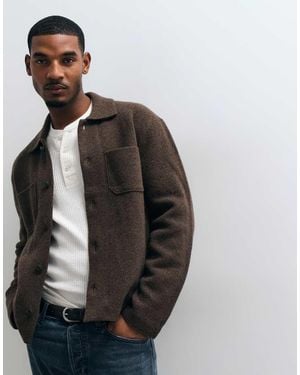Abercrombie & Fitch Camicia Giacca Oversize Abbottonata - Nero