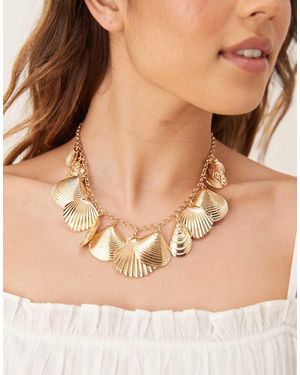 Accessorize Collar Con Charms De Conchas Michelle De - Neutro
