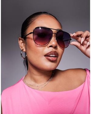 Quay Quay – high key – piloten-sonnenbrille aus metall - Schwarz