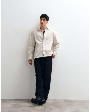 Jack & Jones Sobrecamisa De Sarga En Blanco Roto