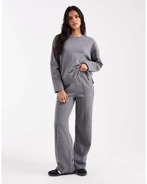 Threadbare Pantalon à enfiler d'ensemble en jersey - Gris