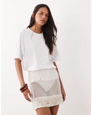 ASOS Gehäkelter rock - Weiß