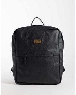 Barneys Originals Real Leather Backpack - Black