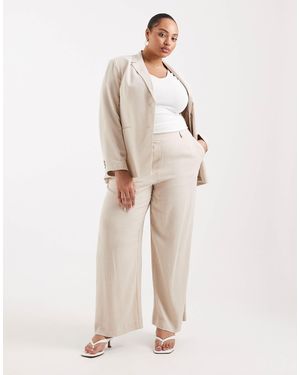 Pieces Plus Pieces curve – elegante hose - Natur