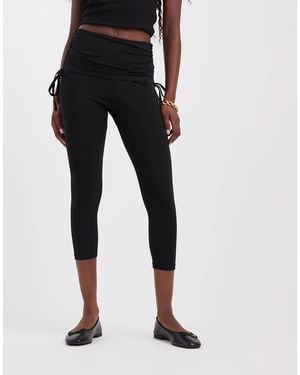 JJXX Pantaloni Capri Neri Con Dettaglio Ripiegato - Nero