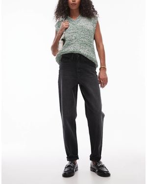 TOPSHOP Original Mom High Rise Jean - Black