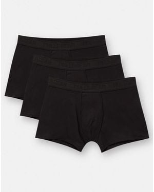 Pull&Bear 3 Pack Logo Boxers - Black