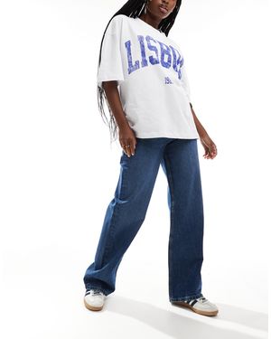 ASOS – weite dad-jeans - Blau