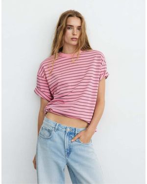 Pull&Bear Oversize Short Sleeve T-shirt - Pink