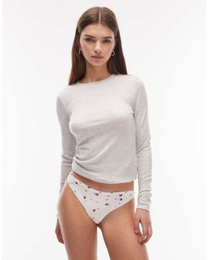 Tommy Hilfiger Microfibre Essentials Thong - Grey