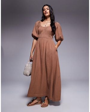 River Island – midikleid - Braun