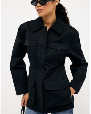 NA-KD Pocket Detail Jacket - Black