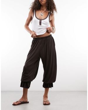 Monki Balloon Trousers - Brown