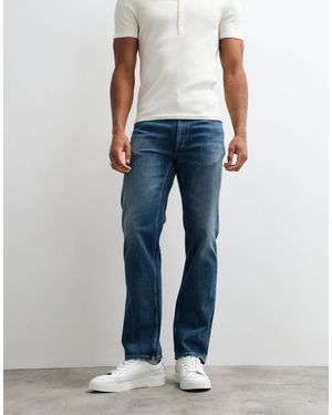 Calvin Klein Jean droit standard - moyen délavé - Bleu