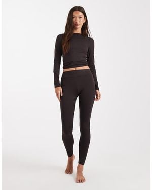 Miss Selfridge Sculpted leggings - Brown