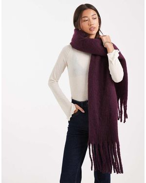 Glamorous Sciarpa Color Prugna - Blu