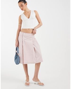 Motel Babete Pleat Skirt - Pink