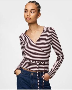 Pieces Wrap Top - Blue