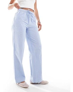 Superdry Cotton Stripe Elasticated Trousers - Blue
