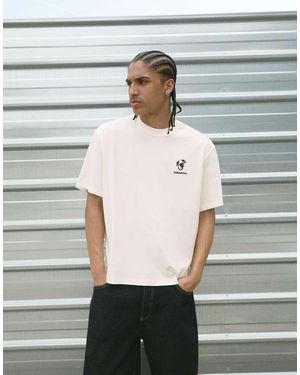 Bershka Short-sleeve Racing Abarth Print T-shirt - Grey